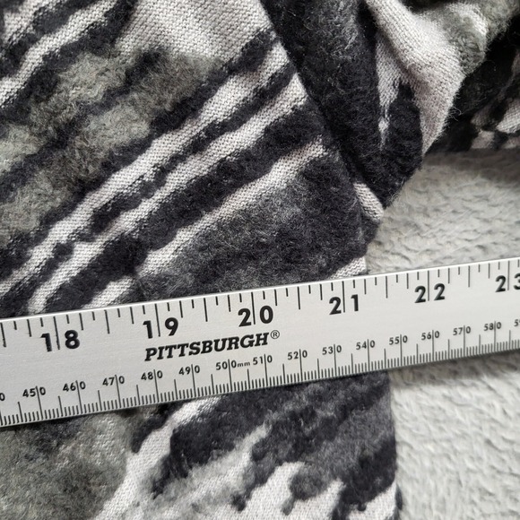 Lucky Brand Women‎ Sweater Medium Gray Aztec Open Front Duster - Picture 6 of 9
